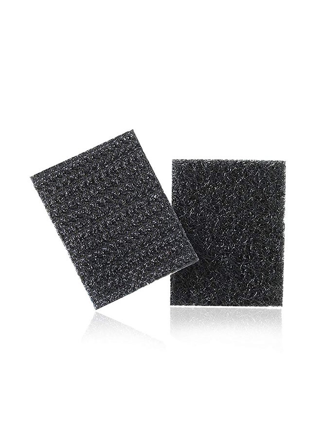 فيلكرو شريط لاصق للأقمشة ينشط بالحرارة من 12 قطعة أسود 1x0.75بوصة - Image 2