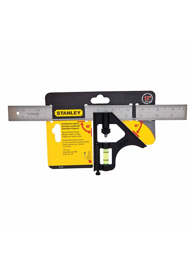 Stanley Combination Square Measurement Silver/Black 12inch  - Image 3