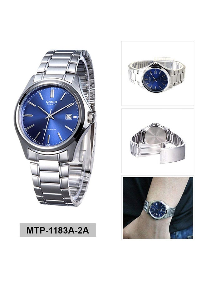 CASIO Men's Enticer Water Resistant Stainless Steel Analog Watch MTP-1183A-2 - Image 2