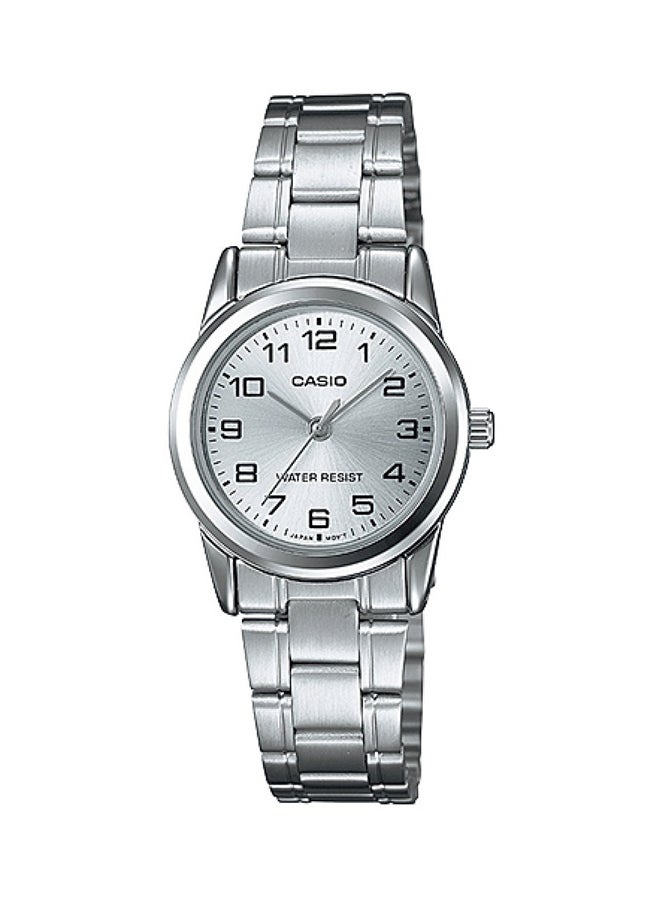 كاسيو ساعة يد رسمية بعقارب ومقاومة للماء طراز LTP-V001D-7B - مقاس 31 مم - لون فضي للنساء - Image 1