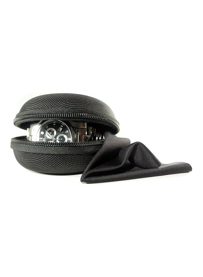 WATCHPOD Single Watch Travel Cases With Zipper Black - Image 3