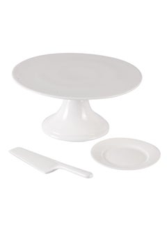 Dove 8-Piece Cake Stand Ceramic
Round White 31cm  - Image 1