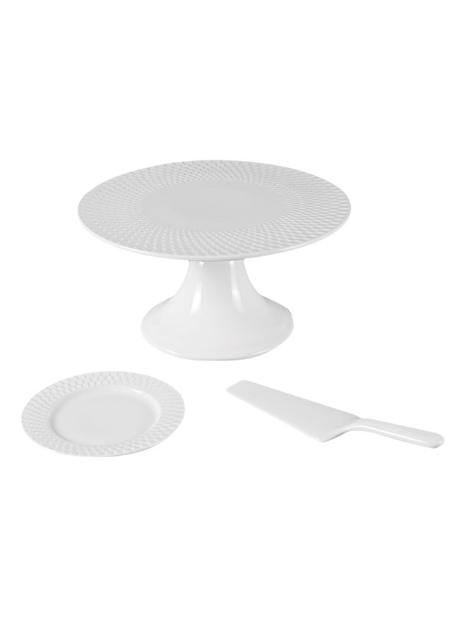 Dove 8-Piece Cake Stand White - Image 1