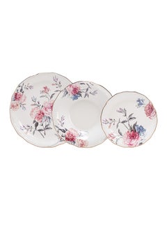La Mesa 18-Piece Dinner Set White/Pink 0.6x14x1inch  - Image 2