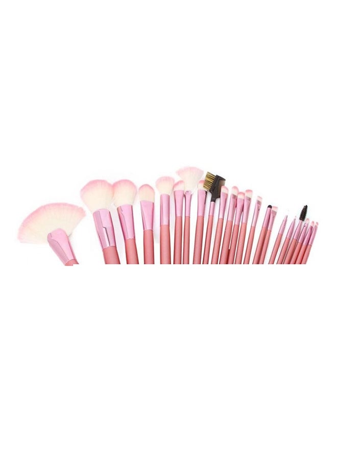 Nice Ishop 22-Piece Make Up Brush With Bag Pink/White - Image 2