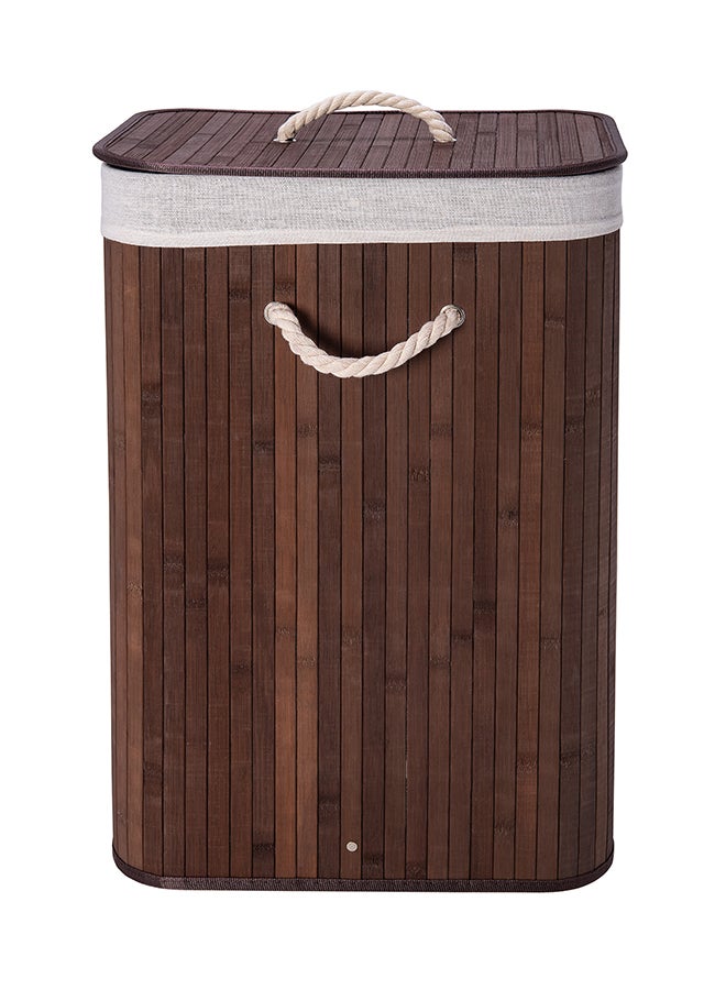 Rectangular Foldable Laundry Basket Brown 72Liters  - Image 1