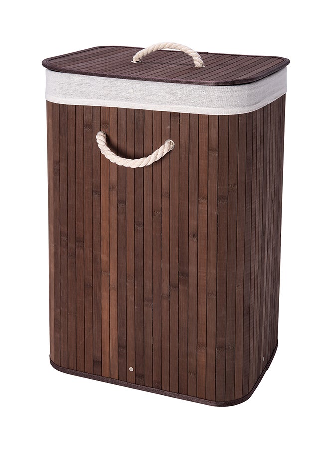 Rectangular Foldable Laundry Basket Brown 72Liters  - Image 2