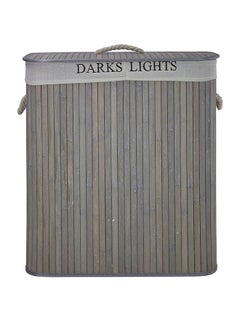Rectangular Foldable Laundry Basket Grey 52x32x60cm