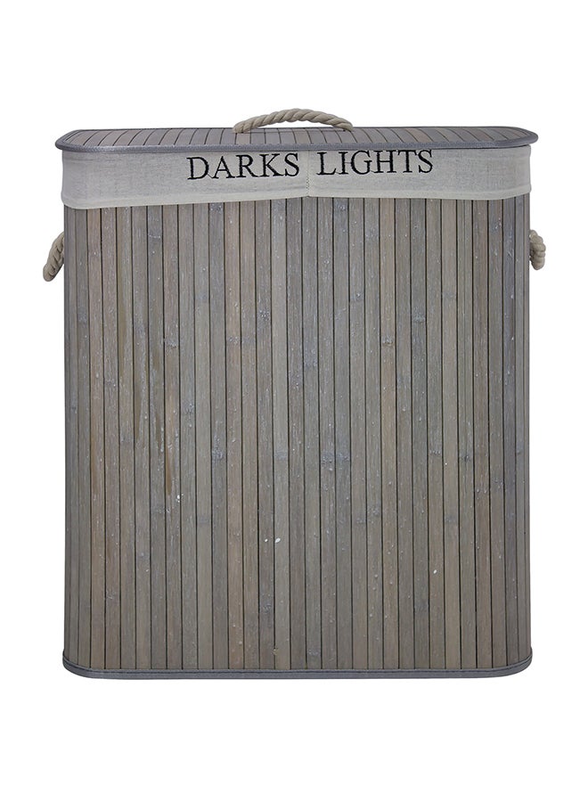 Generic - Rectangular Foldable Laundry Basket Grey 52x32x60cm - Image 1
