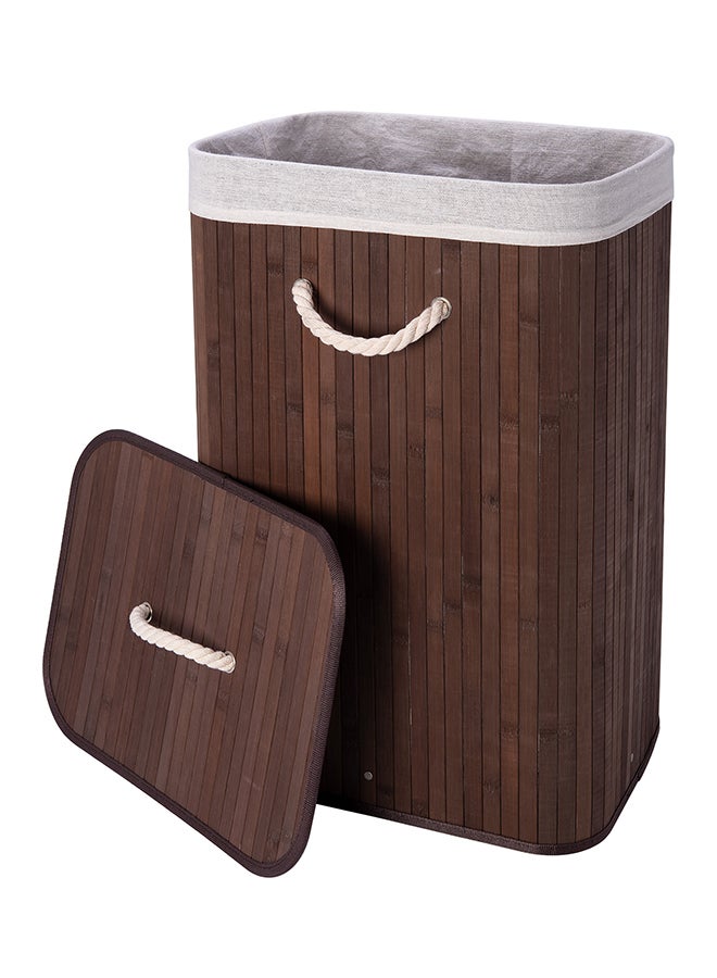 Rectangular Foldable Laundry Basket Brown 72Liters  - Image 3