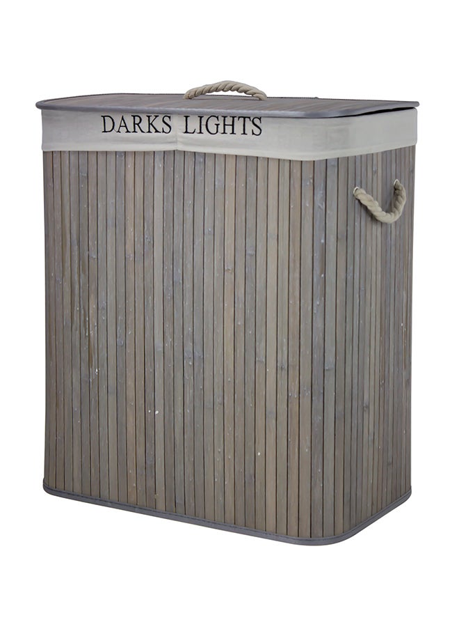 Generic - Rectangular Foldable Laundry Basket Grey 52x32x60cm - Image 1