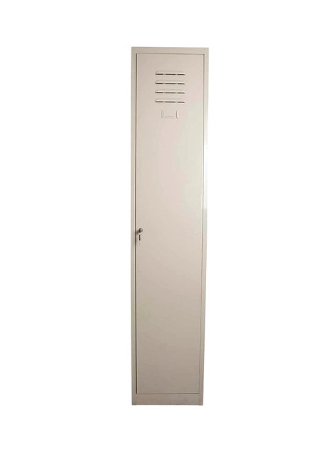 Single Door Locker File Cabinet Beige 38x183x45.7centimeter