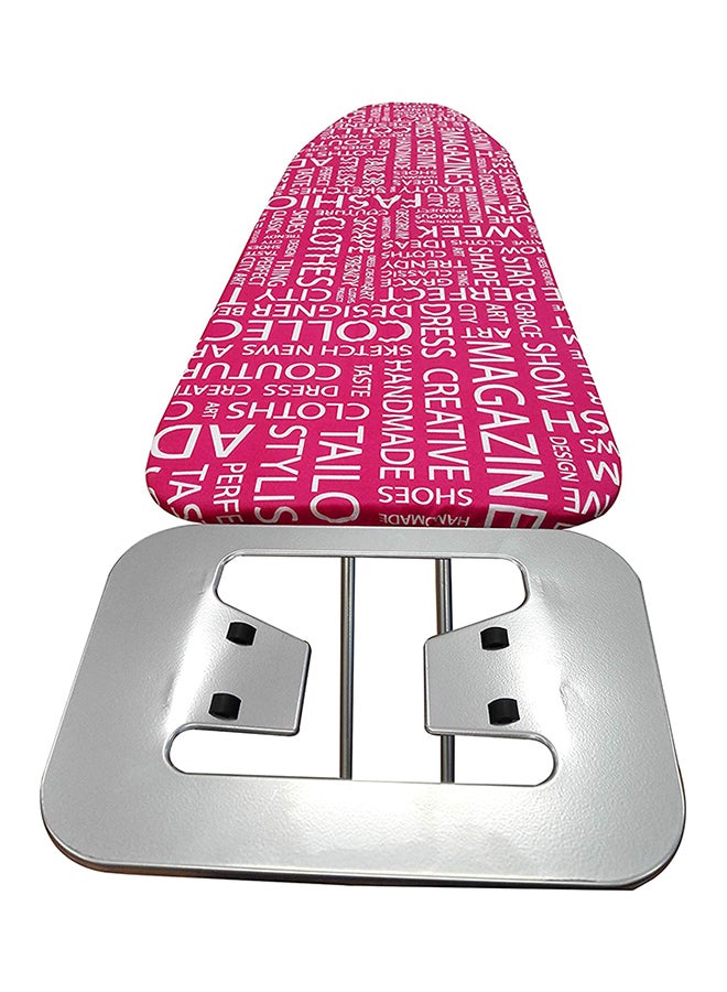 ALMUFARREJ Foldable Ironing Board Pink/White/Silver 124X43centimeter  - Image 2