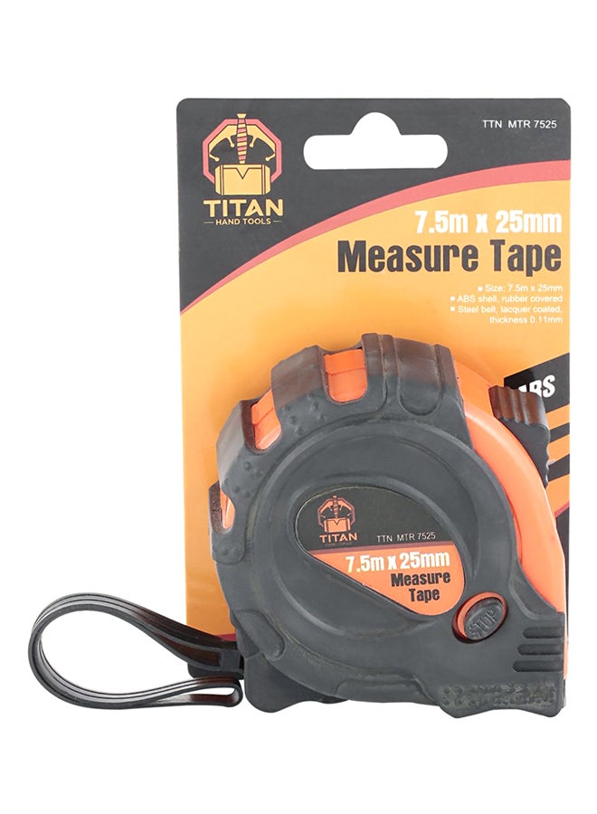 TITAN Measuring Tape Orange/Black 7.5meter  - Image 3