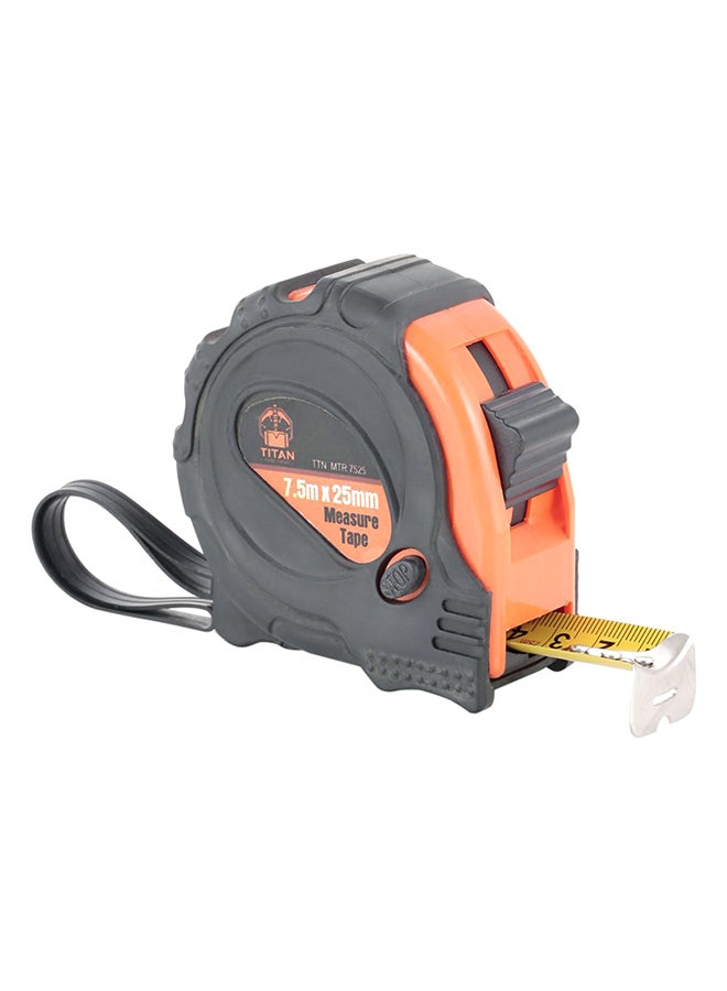 TITAN Measuring Tape Orange/Black 7.5meter  - Image 1