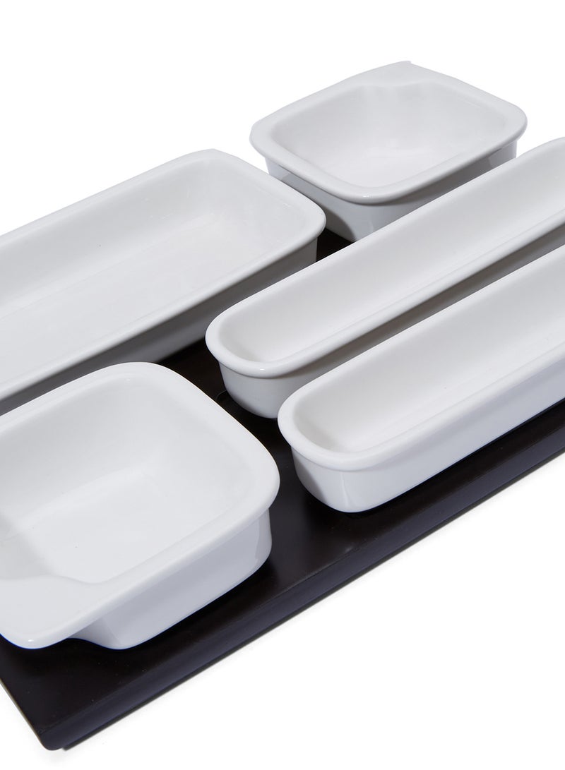 SYMPHONY 6-Piece Pablo Serving Set With Stand White 9 x 17cm - Image 3