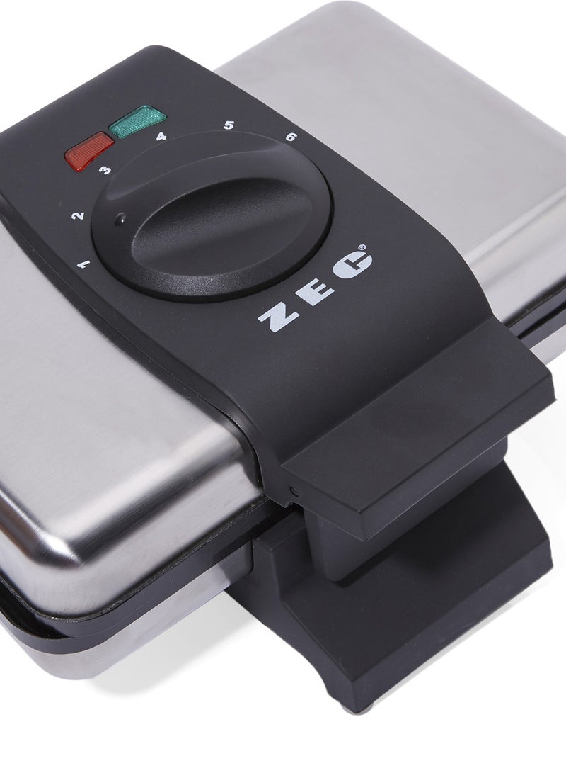 زيك ماكينة صنع الوافل بقدرة 1000 وات ZWF-666 أسود/ فضي - Image 4