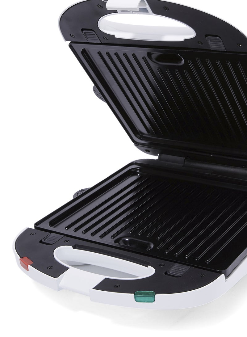 زيك جهاز صنع سندويشات متعدد الأطباق ومزود مع طبق شوي بقوة 1300 وات ZSM-416 أبيض/رمادي - Image 2