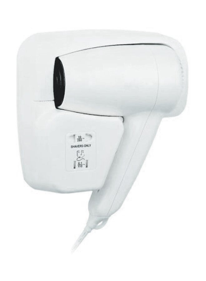 Wall Mounted Hair Dryer White