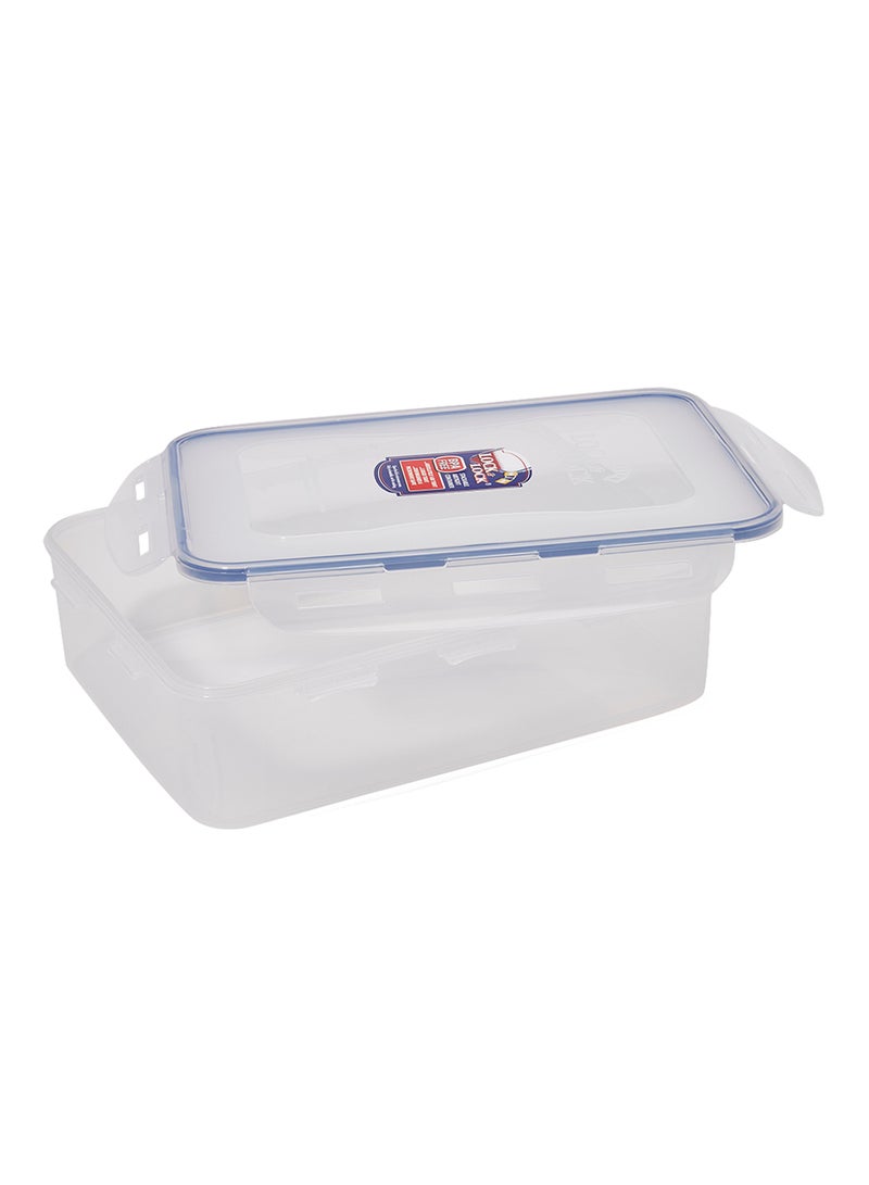 Rectangular Food Container Clear/Blue 3.9Liters