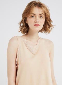 SLUGGER Lace Detailed Nightwear Slip Beige  - Image 3