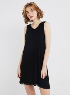 SLUGGER Lace Detailed Nightwear Slip Black  - Image 2