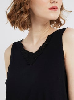 SLUGGER Lace Detailed Nightwear Slip Black  - Image 4