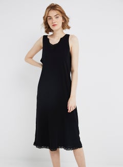 SLUGGER Cotton Nightwear Slip Black  - Image 2