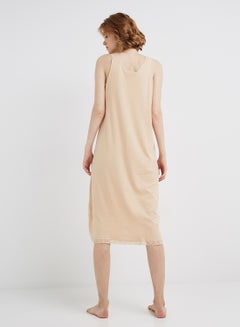SLUGGER Cotton Nightwear Slip Beige  - Image 2