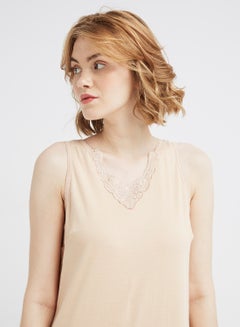 SLUGGER Cotton Nightwear Slip Beige  - Image 3
