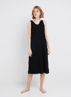 SLUGGER Cotton Nightwear Slip Black  - Image 1