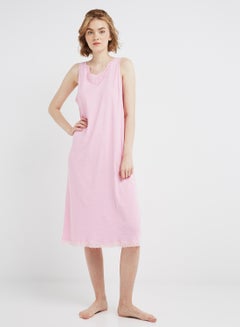 SLUGGER Cotton Nightwear Slip Pink  - Image 1