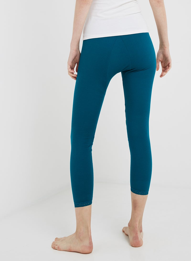 سلاجر بنطال ضيق مزين بالدانتيل أخضر - Image 3