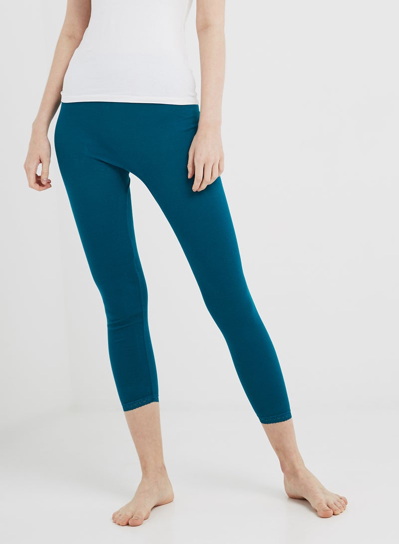 سلاجر بنطال ضيق مزين بالدانتيل أخضر - Image 2