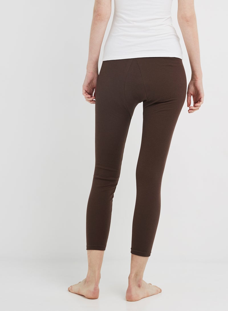 SLUGGER Cotton Leggings Brown - Image 3