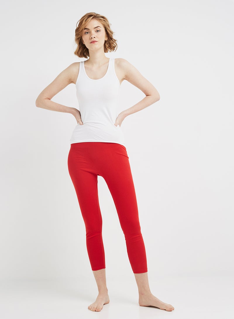 SLUGGER Cotton Leggings Red - Image 1