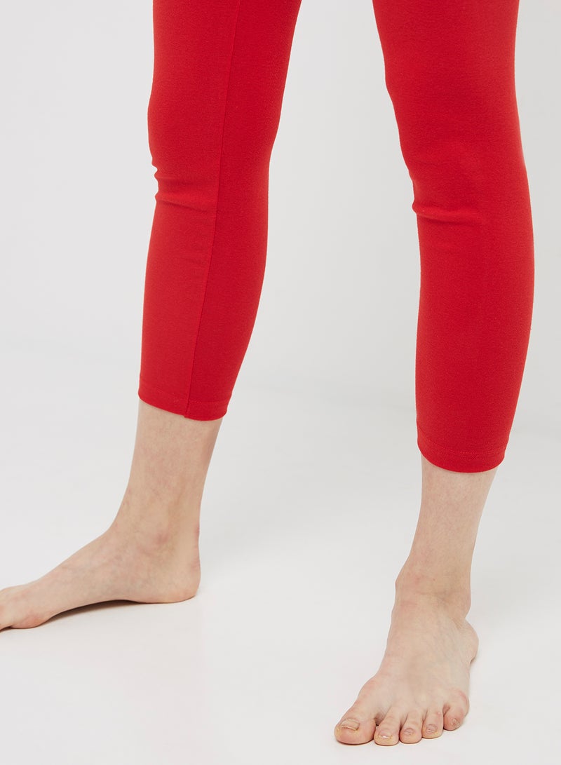 SLUGGER Cotton Leggings Red - Image 4