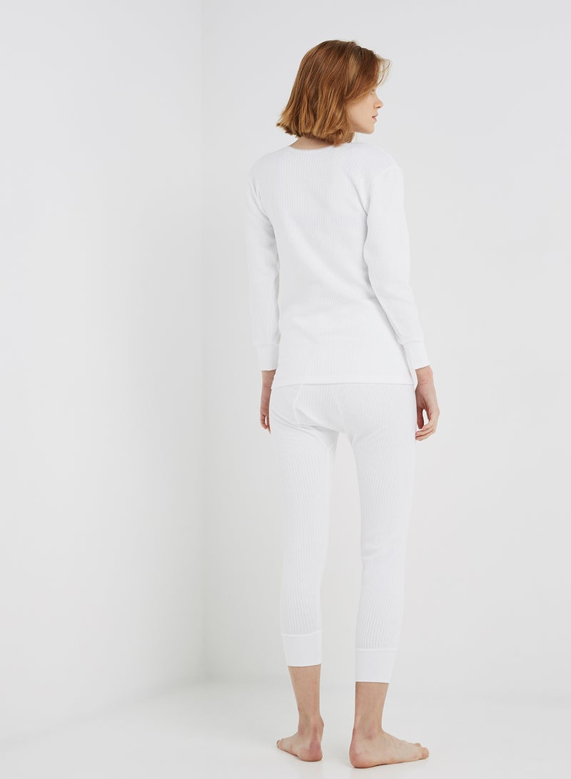 SLUGGER 2-Piece Pajama Set White - Image 4