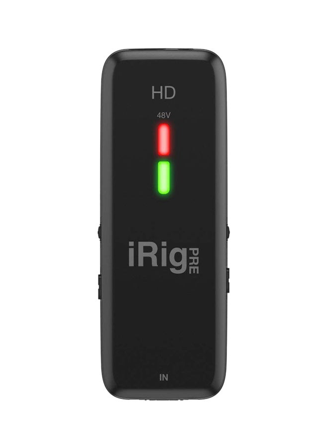 آي كي مالتيميديا واجهة الصوت آي ريج بري HD المزودة بميكروفون مضخم للصوت IP-IRIG-PREHD-IN أسود - Image 1