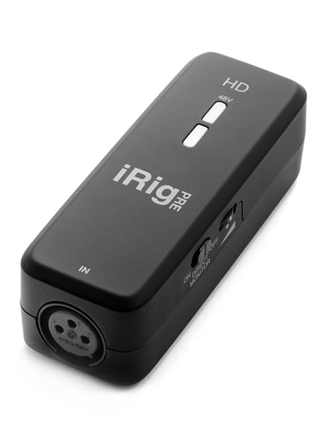 آي كي مالتيميديا واجهة الصوت آي ريج بري HD المزودة بميكروفون مضخم للصوت IP-IRIG-PREHD-IN أسود - Image 3