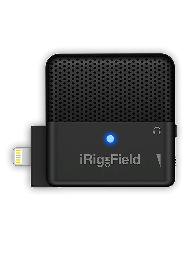 IK Multimedia - iRig Mic Field- Stereo Digital Field Recording iOS Microphone IP-IRIG-FIELD-IN Black - Image 1