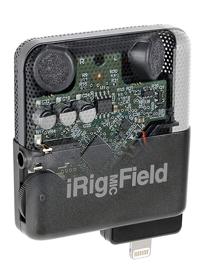 IK Multimedia - iRig Mic Field- Stereo Digital Field Recording iOS Microphone IP-IRIG-FIELD-IN Black - Image 1