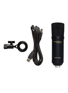 Marantz Marantz Professional MPM1000U - USB Condenser Studio Microphone with Built In Audio Interface, Cable, Perfect for Podcast Production MPM1000U Black  - Image 1