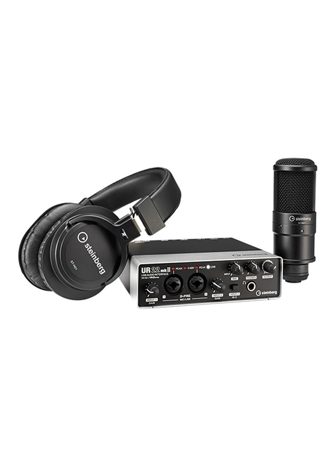 steinberg - MKII Loopback Function Amplifier With Recording Pack UR22 MKII RP Black - Image 1