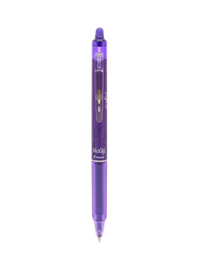 PILOT Clicker Retractable Erasable Rollerball Pen Purple - Image 1
