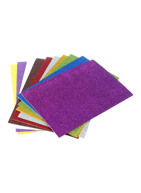 10-Piece A4 Non-Adhesive Foam Sheets Multicolour