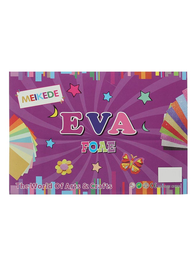 10-Piece A4 Non-Adhesive Foam Sheets Multicolour