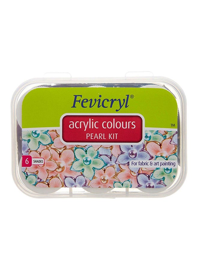 Fevicryl 6 Shades Acrylic Colour Pearl Kit 6x10ml Multicolour
