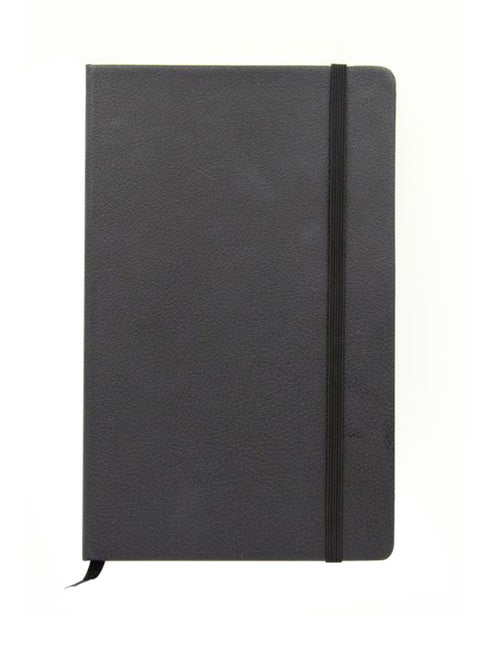 PU Cover Notebook With Elastic Band Black