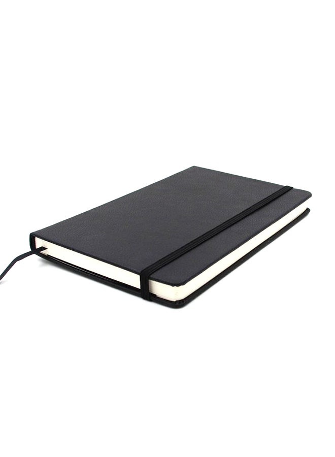PU Cover Notebook With Elastic Band Black